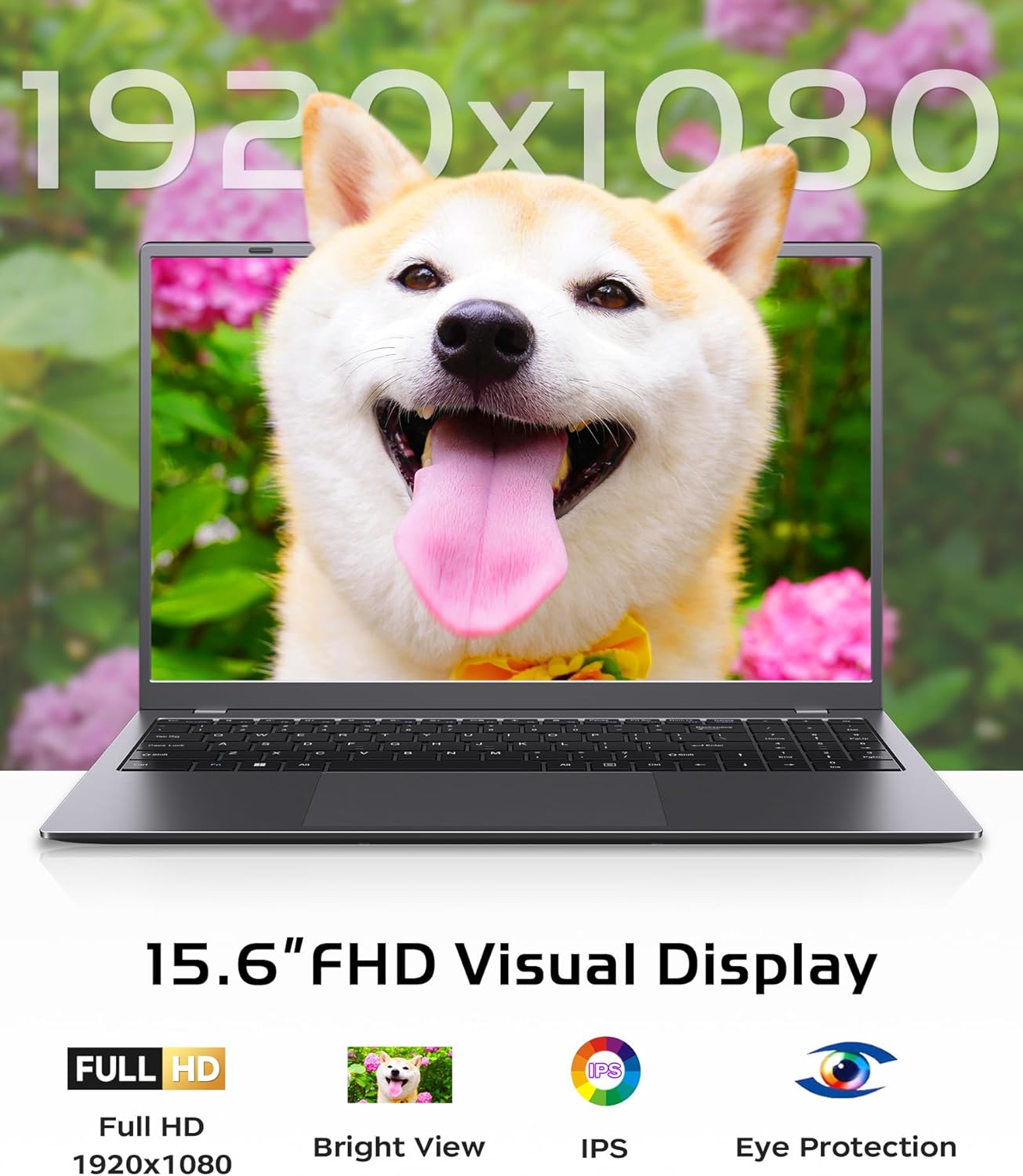 15.6 inch Laptop 16GB RAM - 512GB SSD Laptop Good for Business and Student, Pentium Processor (Up to 3.4GHz), IPS FHD Display, WIFI5 and BT5.0, Dual USB C, USB 3.2, HDMI