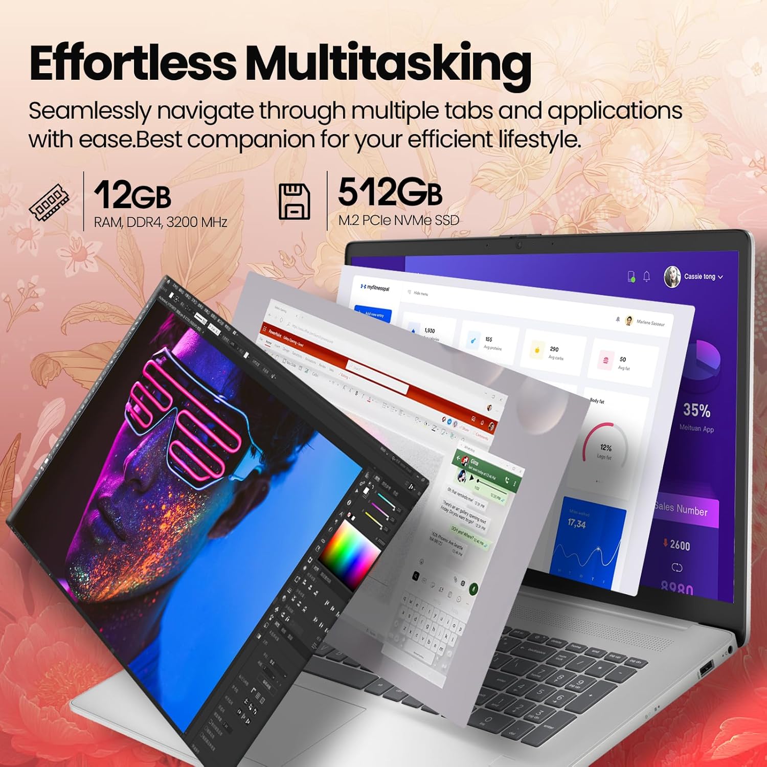 HP 17.3-inch Business Laptop 2026, Intel 10-Core i5-1334U, 12GB RAM, 512GB SSD, 17.3" FHD Anti-Glare Display, Backlit Keyboard, Fingerprint Reader, Wi-Fi 6, Windows 11 Pro, Business & Student Notebook