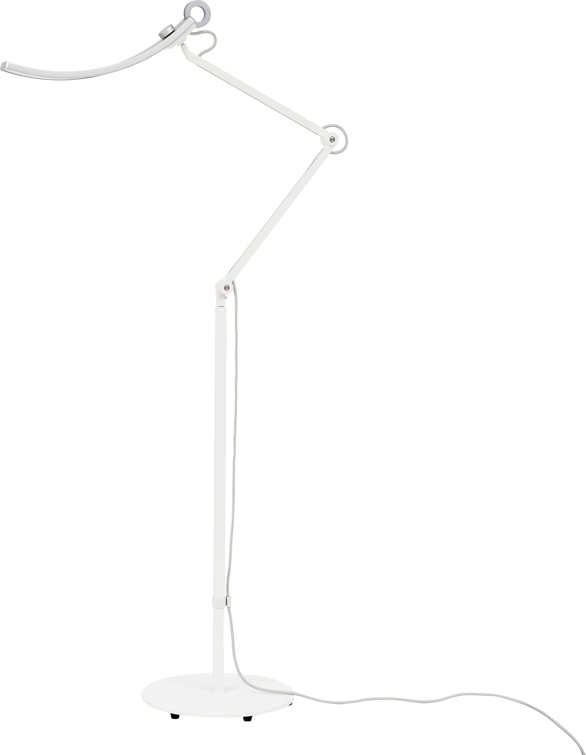 BenQ e-Reading Floor Lamp - Ultrawide and Bright Lighting, Dimmable with 13 Color Modes, Adjustable Arm, Auto-dimming, Eye-Caring Lamp for Home Office, Reading, Study, Craft, Matte Silver