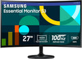 Samsung 27" Essential S3 (S36GD) Curved Monitor - FHD, 1800R Curved Screen, 100Hz, Eye Saver Mode, Game Mode, HDMI D-sub, LS27D36CGANXZA