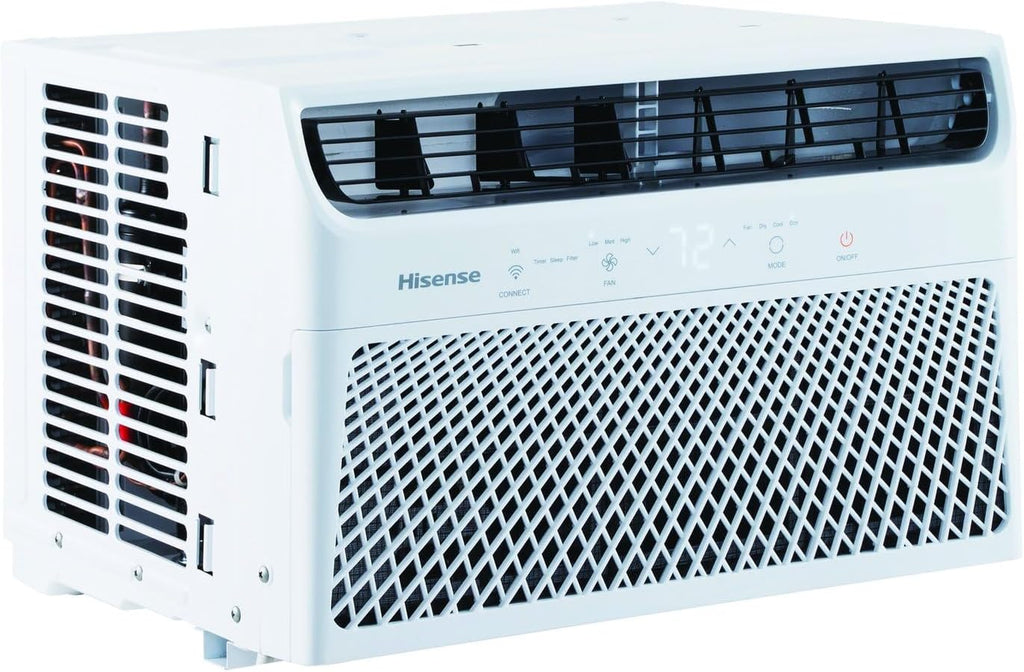 Hisense 14000 BTU Window Air Conditioner Unit, WiFi Smart App Control, Energy Efficient Quiet Cooling for Large Room, Living Bedroom Home, Mounted AC Remote Control 700 Sq. Ft.