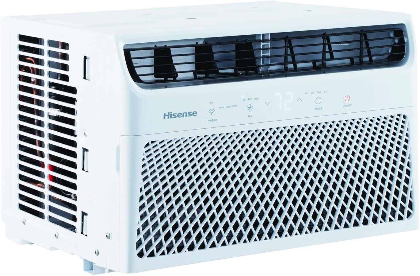 Hisense 14000 BTU Window Air Conditioner Unit, WiFi Smart App Control, Energy Efficient Quiet Cooling for Large Room, Living Bedroom Home, Mounted AC Remote Control 700 Sq. Ft.