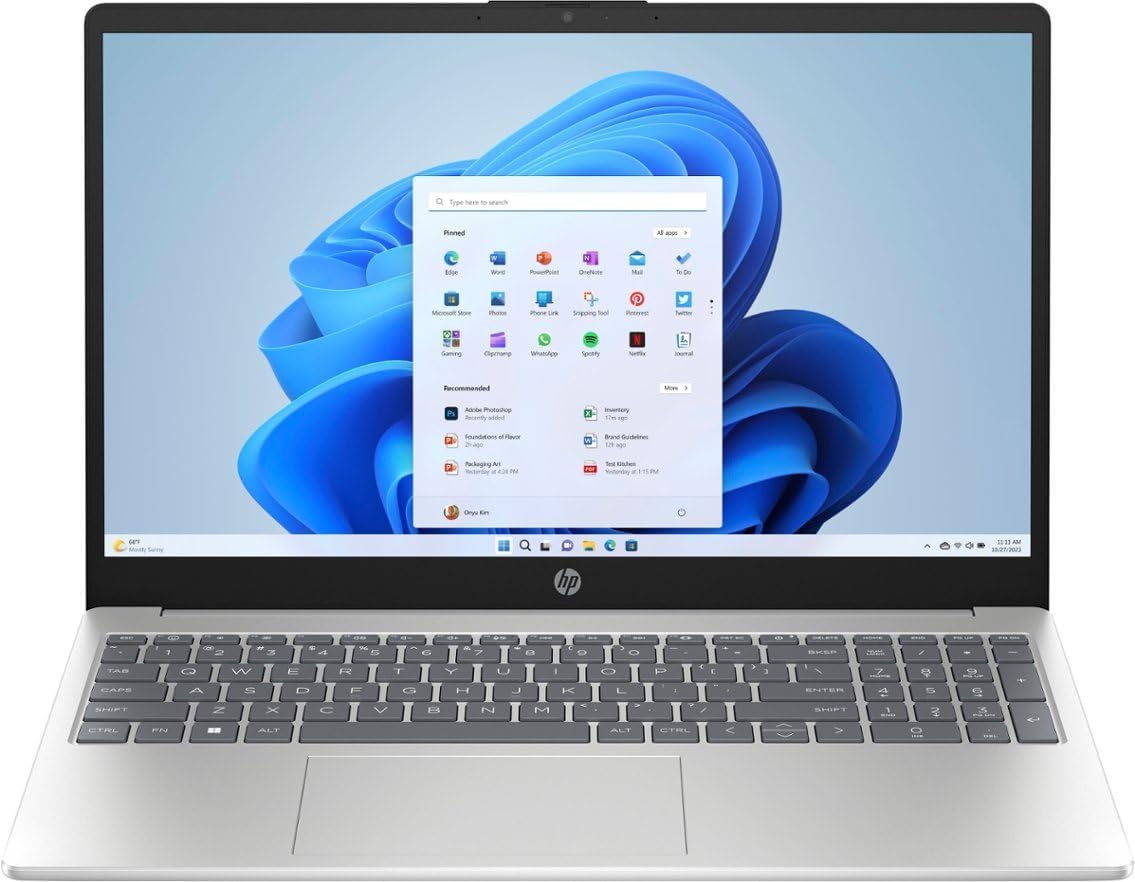 HP 2025 15-FC000 15.6” FHD IPS Touchscreen Laptop 8-Core AMD Ryzen 7 7730U AMD Radeon Graphics 16GB DDR4 512GB NVMe SSD USB-C WiFi AX BT Webcam HDMI1.4 Windows 11 Pro w/RE USB