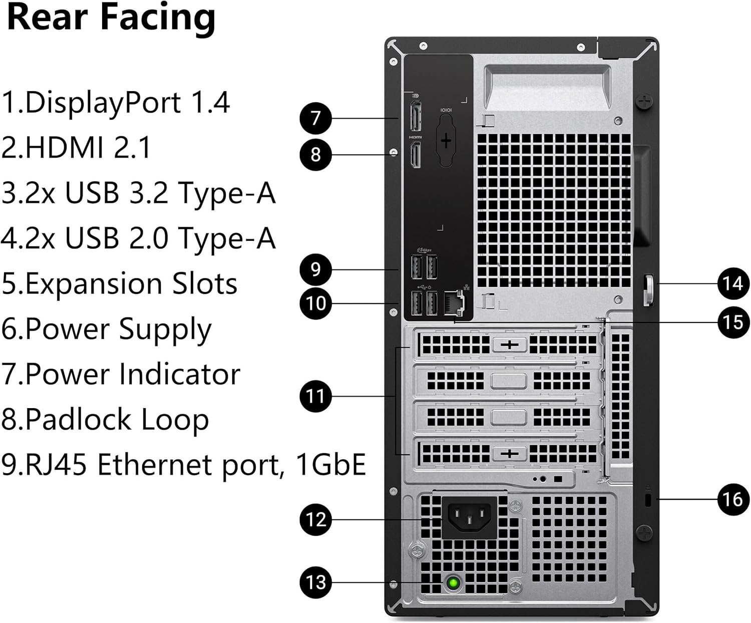 Dell Tower PC Ect1250 Business Desktop Computers,14th Gen Intel Processor, Copilot AI, 16GB DDR5, 512GB SSD, WiFi 6, Bluetooth, DisplayPort, HDMI, Type-C, Windows 11 Pro