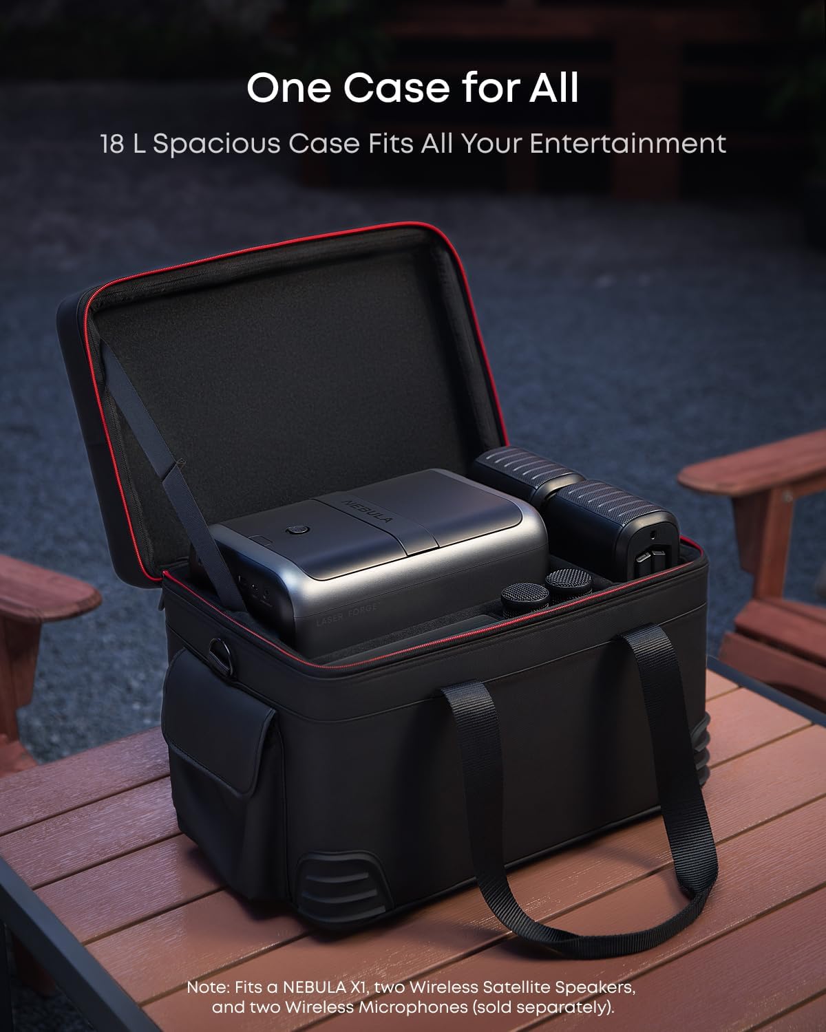NEBULA X1 Carry Case, Designed X1 Bundle, All-in-One Storage, IPX4 Waterproof, Durable and Drop-Proof, Premium Quality, Hand and Shoulder Straps, Travel-Ready for Portable Outdoor Use