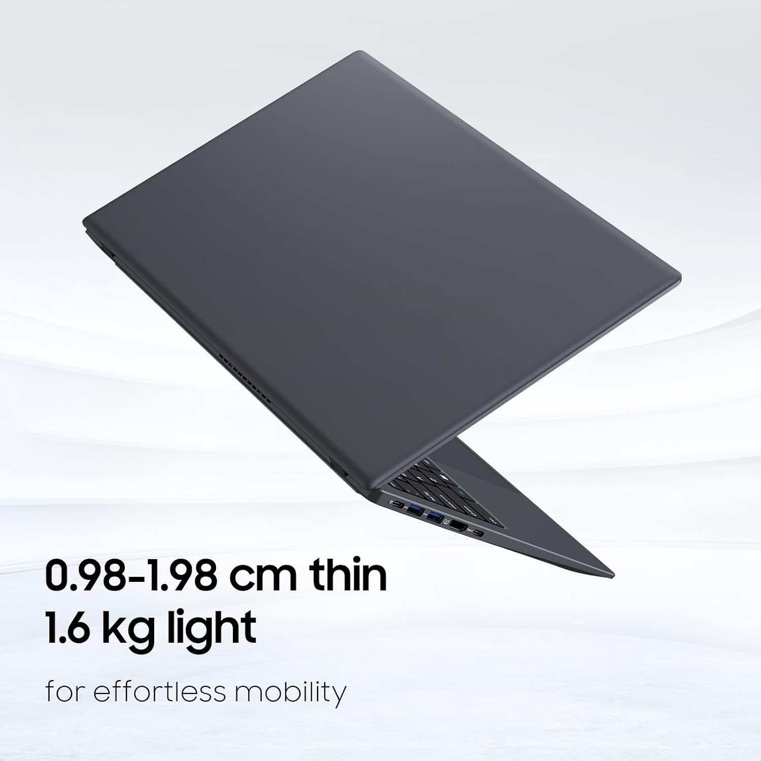 Laptop Computer, 1TB SSD, 12GB RAM Laptops, Quad Core N95 Processor, 15.6" FHD IPS Display, Laptop Support Fingerprint, WiFi 5, BT 5.0, USB-C, HDMI, Black