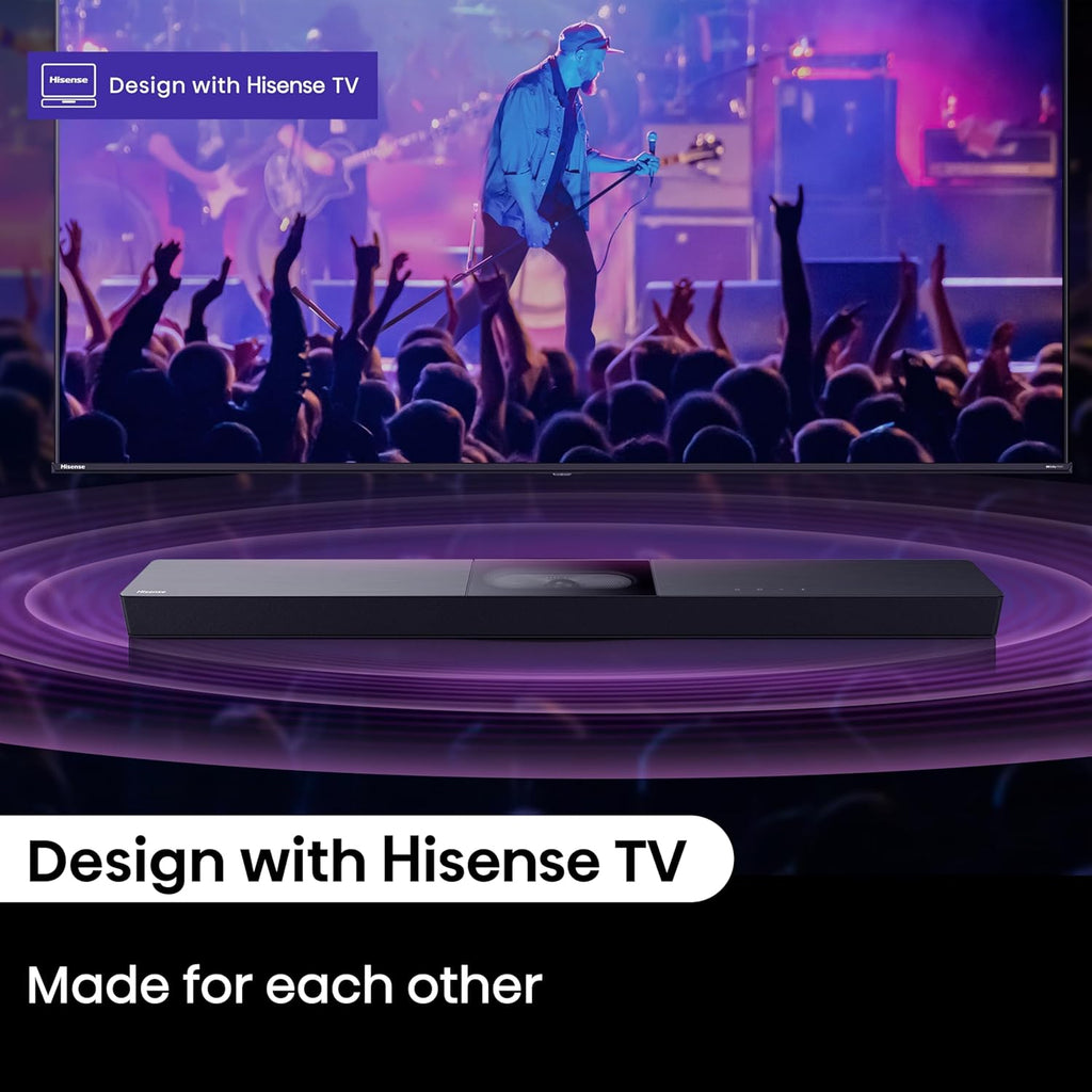 Hisense A620 2.1ch All-in-one Sound Bar with Built-in Subwoofer, 240W, DTS Virtual: X, Dolby Dightal Plus, Bluetooth 5.3, Roku TV Ready, HDMI ARC/AUX/USB, Ez Play, Black (A620, 2024 Model)
