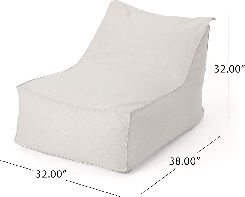 Christopher Knight Home Frank Indoor Khaki Fabric Bean Bag Lounger