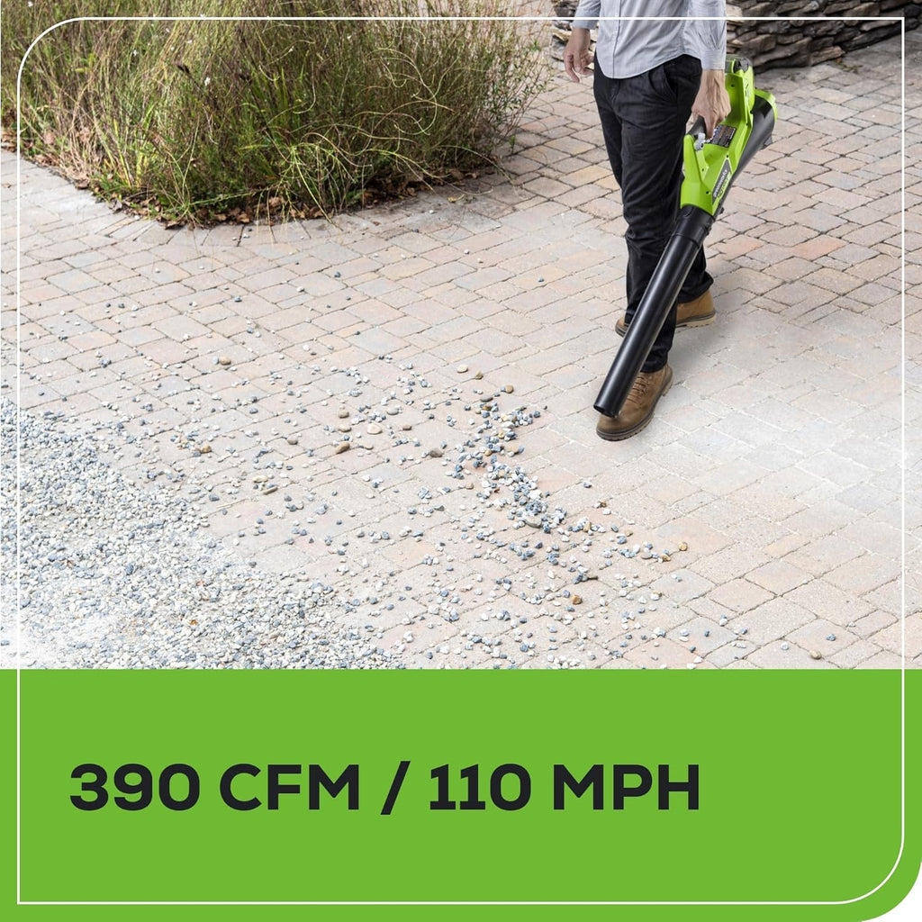 Greenworks 40V Cordless Yard Tool Combo Kit with 2.0Ah Battery & Charger – 12" Auto Feed String Trimmer and 390 CFM Leaf Blower, Lightweight Design