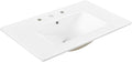 JONATHAN Y Ancillary White 30 in. W x 18.25 in. D Ceramic Vanity Sink Top with 3-Hole Rectangular Single Sink Basin SNK1002A