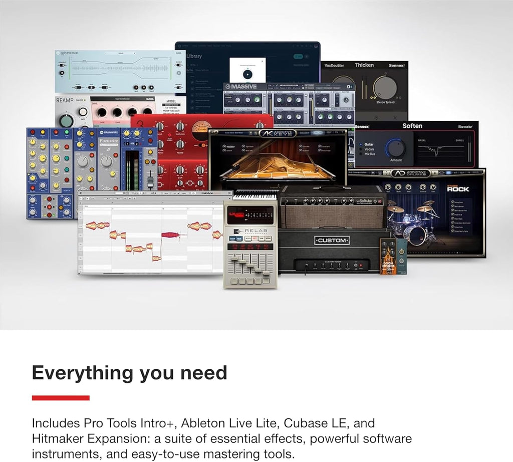 Focusrite Scarlett 2i2 4th Gen USB Audio Interface for Recording, Songwriting, Streaming and Podcasting — High-Fidelity, Studio Quality Recording, and All the Software You Need to Record