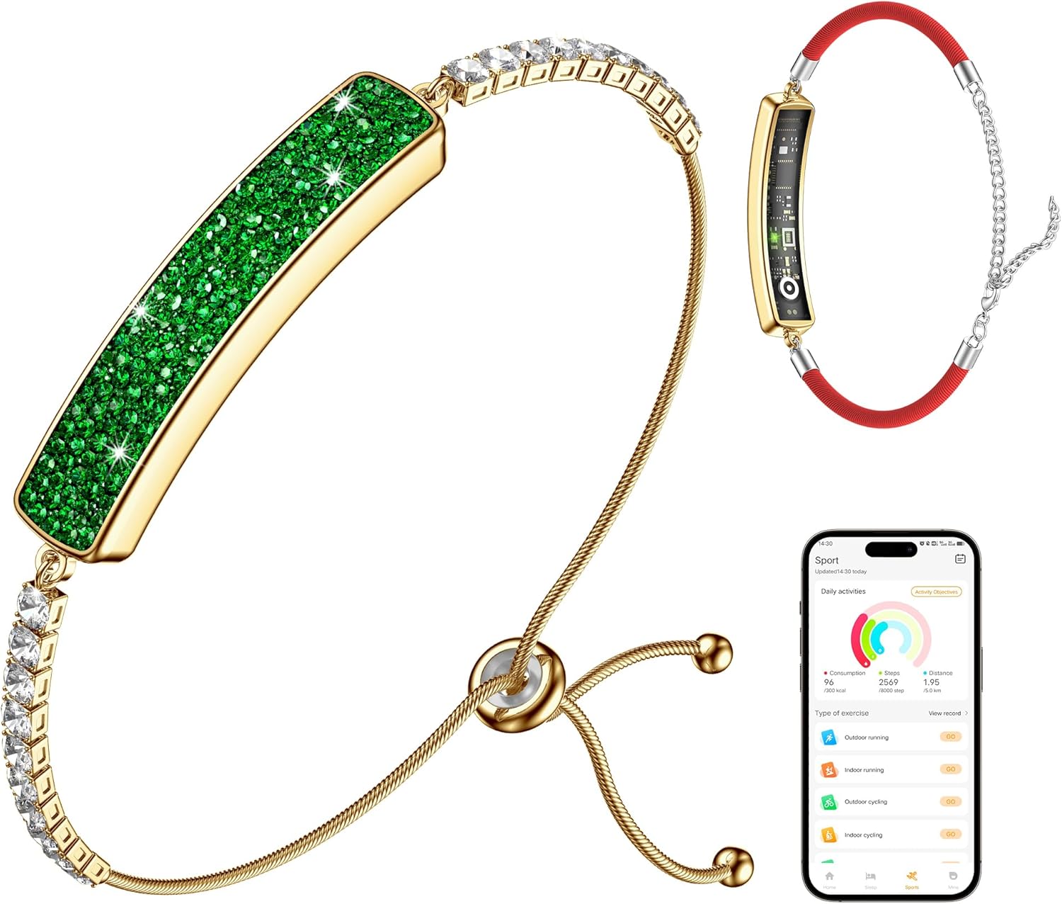Smart Bracelet, Health Activity Fitness Trackers, 24/7 Heart Rate, HRV, Blood Oxygen & Stress Monitor, 24H Sleep Tracker, Smart Wristband Free APP for iOS & Android, for Girls