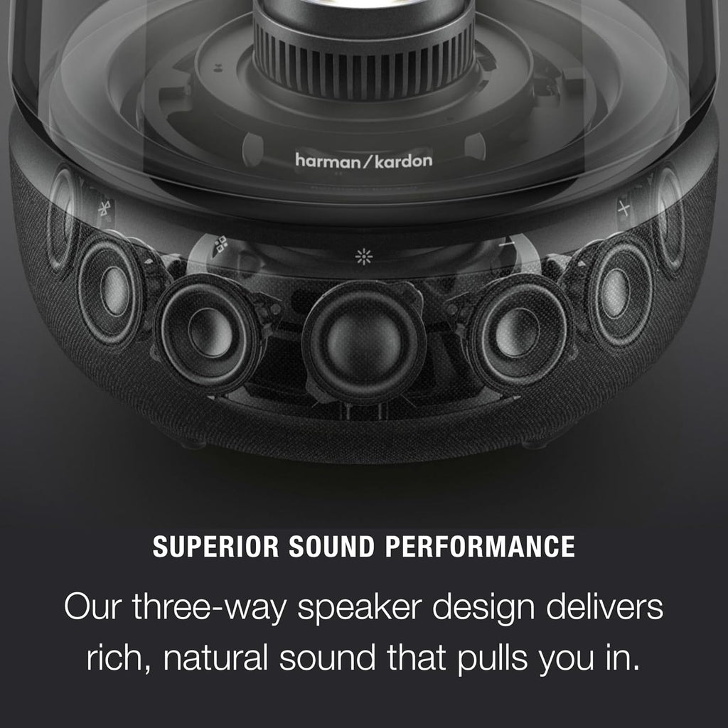 Harman Kardon Aura Studio 5 - Bluetooth Home Speaker - Constant Sound Field with 3-Way Speaker & 360-Degree Lighting - Music Streaming & Auracast Multi-Speaker Connection