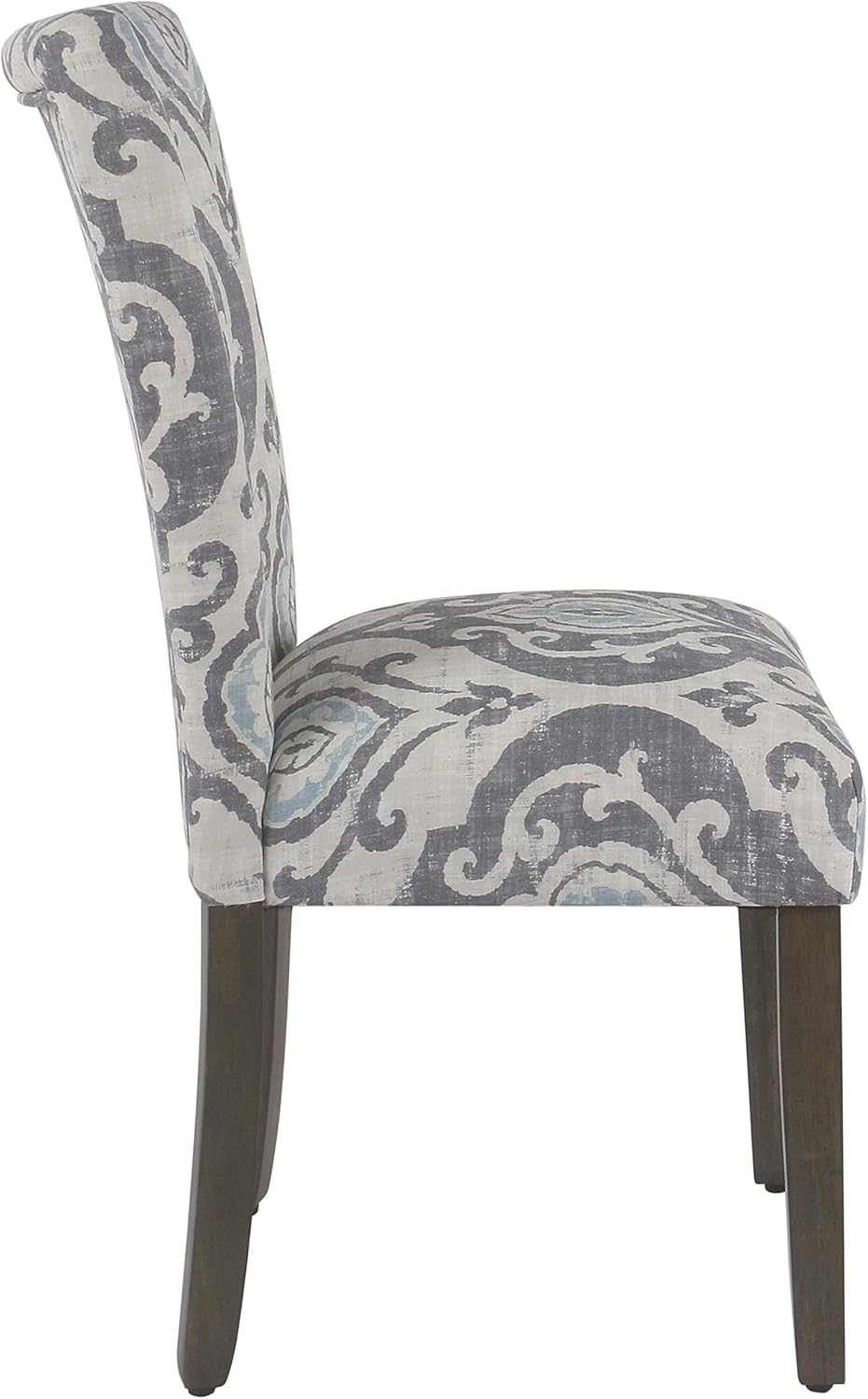 HomePop Parsons Classic Upholstered Accent Dining Chair, Set of 2, Suri Blue