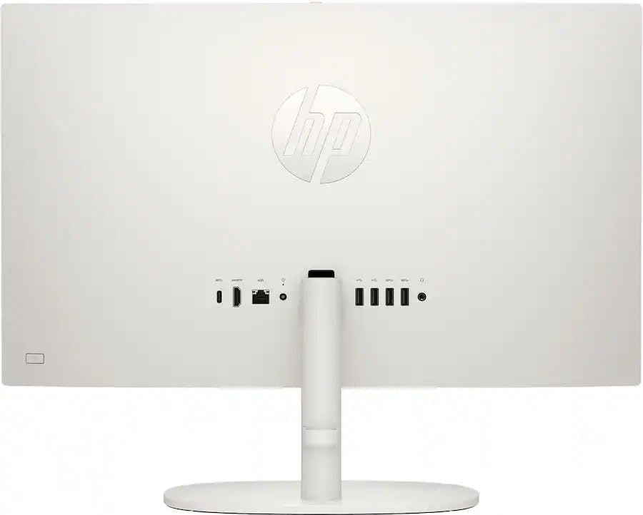 HP 21.5" FHD All-in-One Desktop Computer, 8GB RAM 128GB UFS, Quad-Core Intel N100 Processor, Keyboard & Mouse Included, PLUSERA 8-in-1 Hub, Windows 11 Home, White
