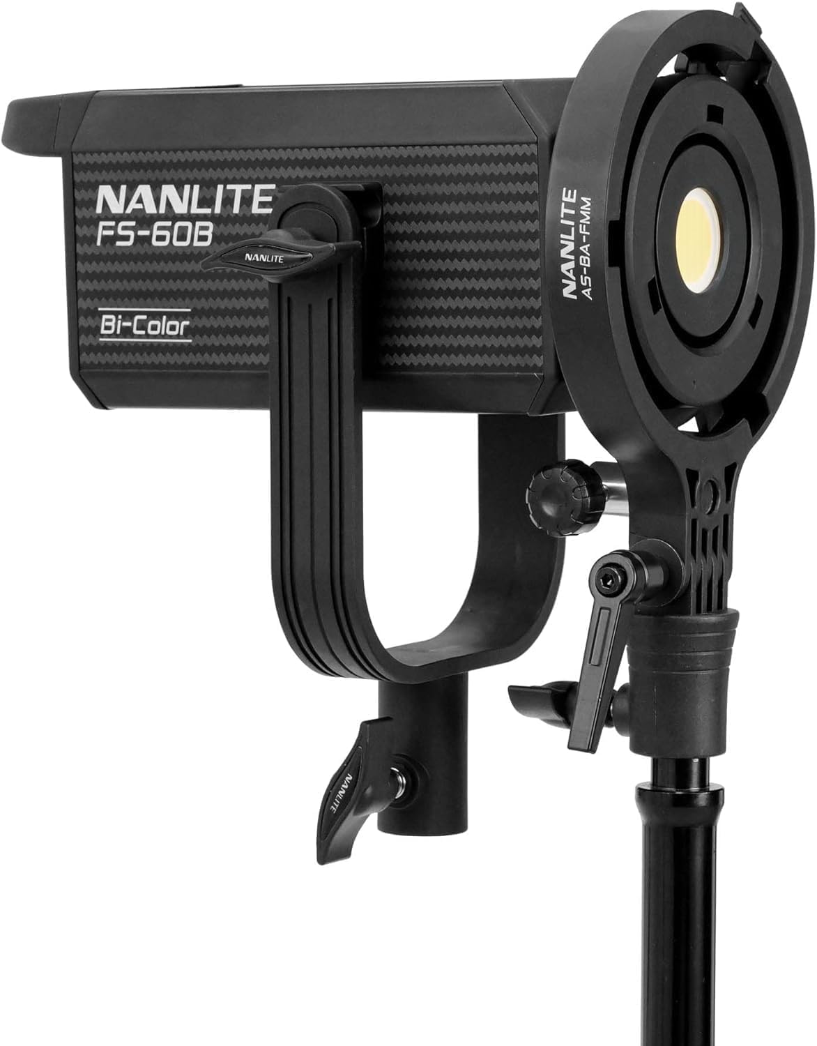 NANLITE FS-60B 70W Bi-Color LED Spotlight, Compact Camera Mount Photography Continuous Lighting with APP Control, CRI≥96 TLCI≥97, for YouTube Studio, Filmmaking, Live Streaming
