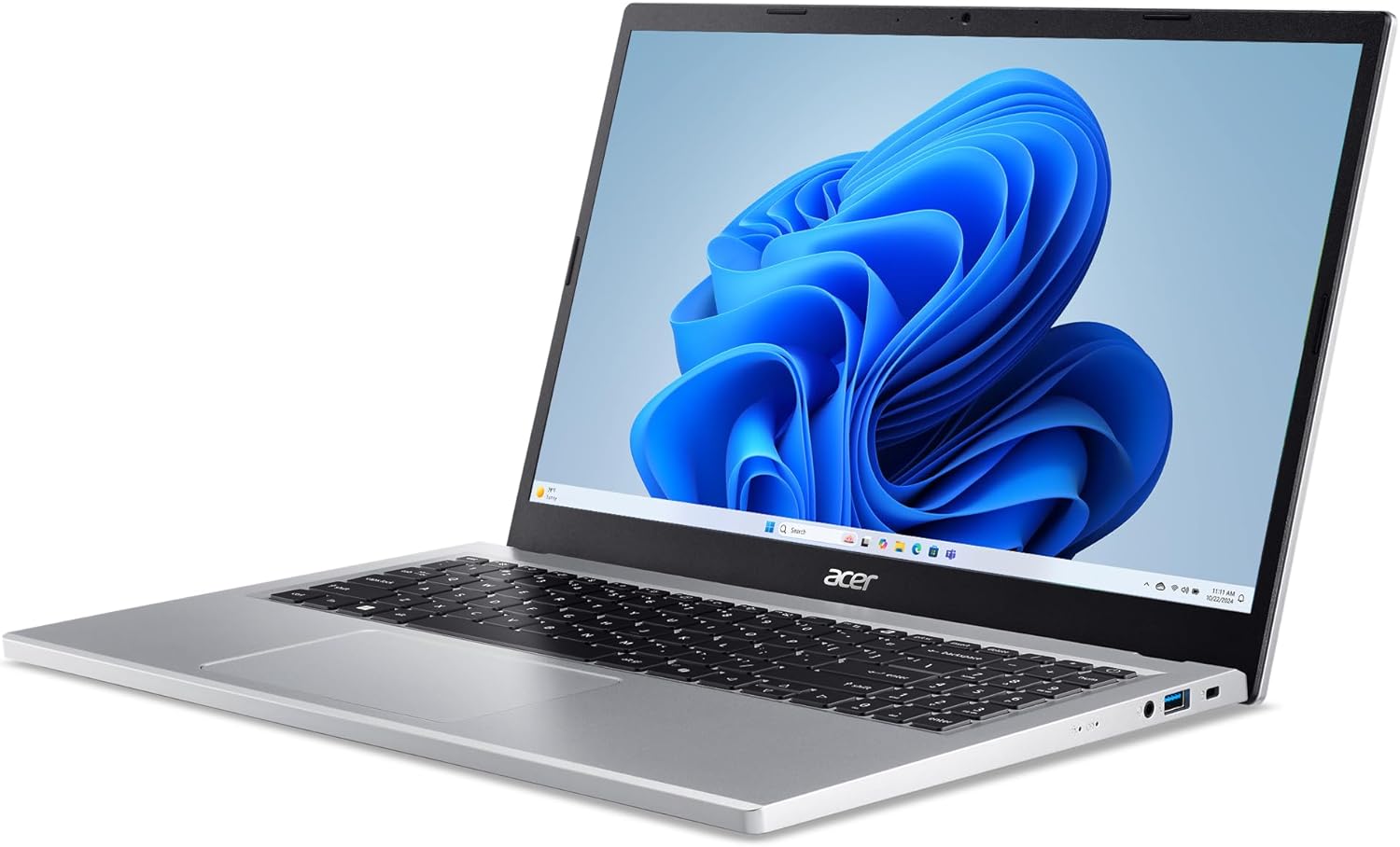 acer Aspire Go 15 AI Ready Laptop | 15.6" FHD (1920 x 1080) IPS Display | Intel Core 3 Processor N355 | Intel Graphics | 8GB DDR5 | 128GB UFS | Wi-Fi 6 | Windows 11 Home in S Mode | AG15-32P-352Z