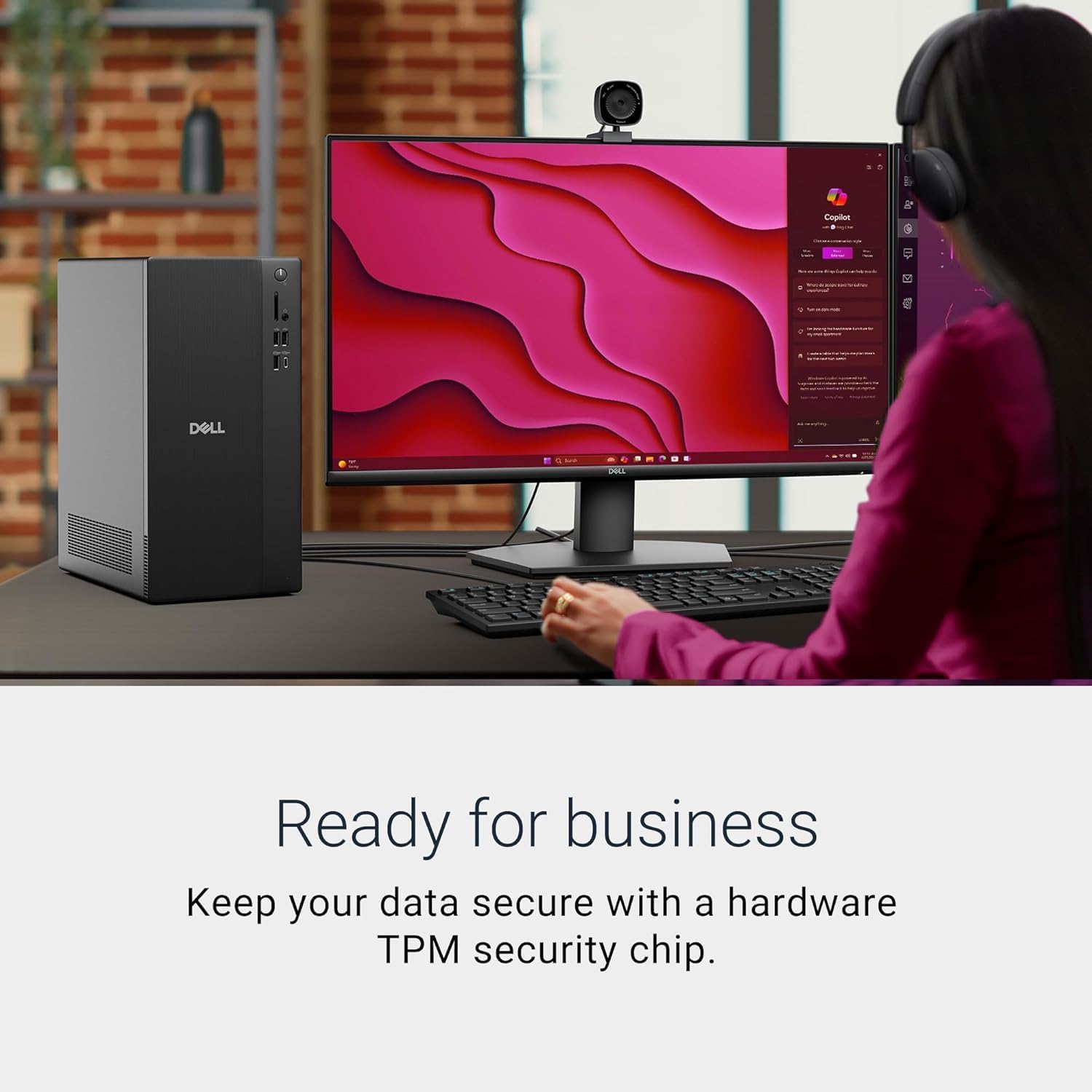 Dell ECT1250 Tower Desktop Computer - Intel Core Ultra 5 225 Processor, 16GB DDR5 RAM, 512GB NVMe SSD, Intel UHD Graphics, Wi-Fi 6 & Bluetooth 5.4, Keyboard & Mouse, AI Copilot, Windows 11 Home