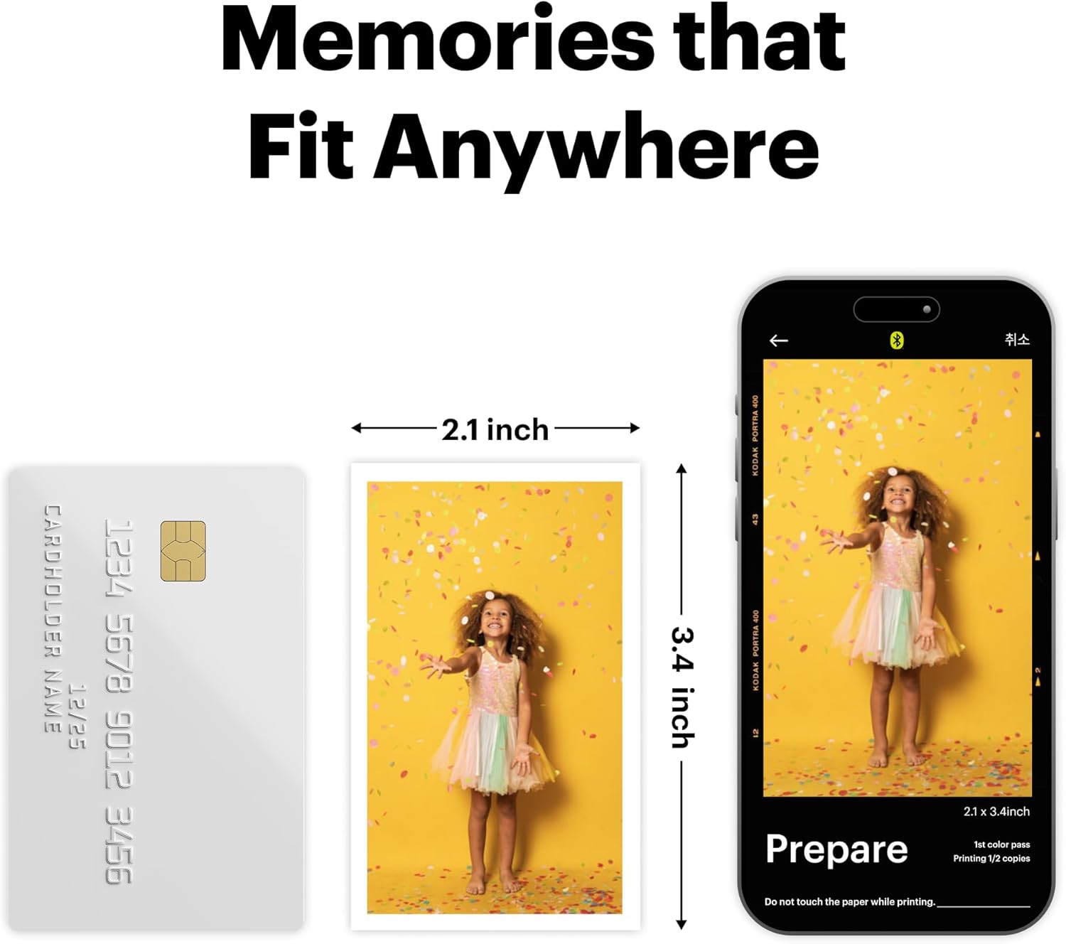 KODAK Mini 2 Retro 2x3 Portable Photo Printer, 98 Sheets, Bluetooth Smartphone Printer for iPhone & Android, Instant Color Prints, 4PASS Dye Sublimation, White