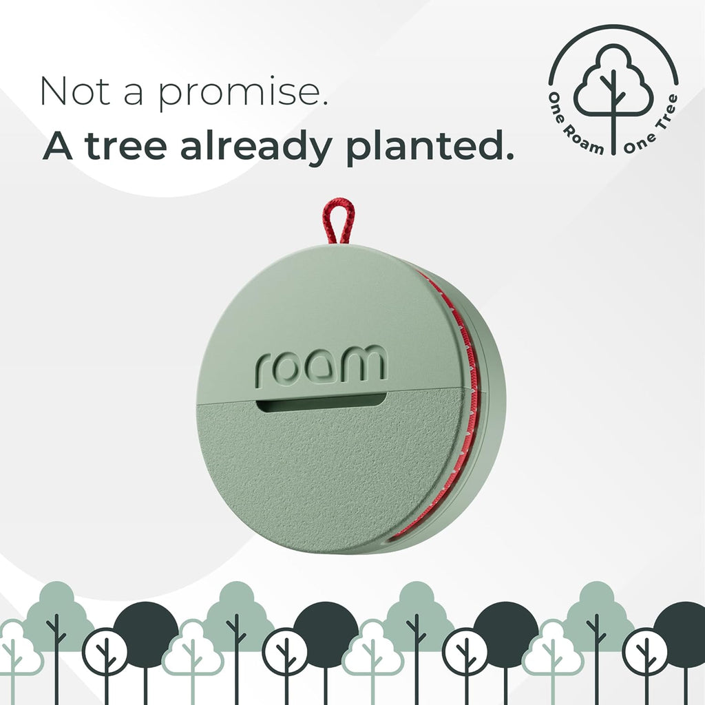 ROAM SMART TRACKER - Bluetooth Tracker & Item Finder for Keys, Luggage, Kid & Pet Gear, and More (iOS, Android), No App or Subscription, Fast Setup, Waterproof | 4-Pack, Blue, Black, Yellow & Green