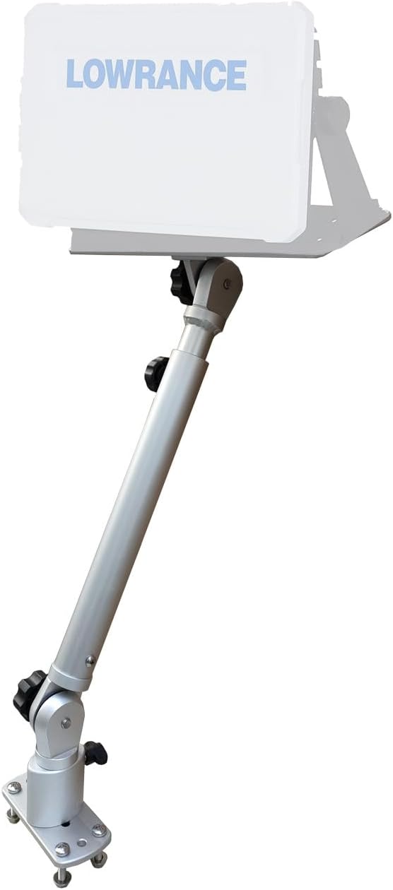 Brocraft Marine Electronic Mount, Fish Finder Bracket, Anodized Aluminum Swivel Monitor Mount with Adjustable Height