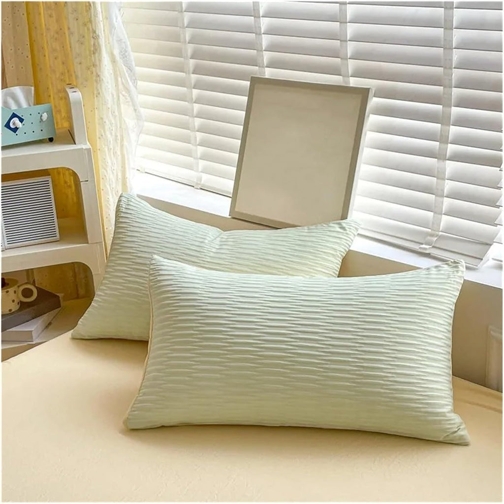 Bed, Simple Bedding Set Washed Cotton Duvet Cover Sheet Pillowcase Bedding Double Bed Double Queen Size 3/4 Piece Set
