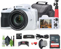 Kodak PIXPRO AZ425 20MP Vlogging Digital Camera (White) 42X Optical Zoom, 24mm Wide Angle Lens Bundle with 32GB Memory Card + Vlogger Tripod + Bag + More Vlog Accessories