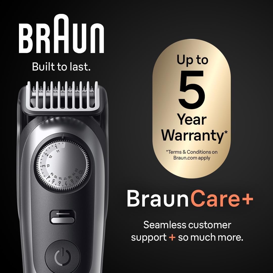 Braun All-in-One Series 9 Men's Electric Beard Trimmer, Hair Clipper, Shaver & Razor for Face, Hair & Body, AIO 9535 with Gillette Labs Razor, Cordless
