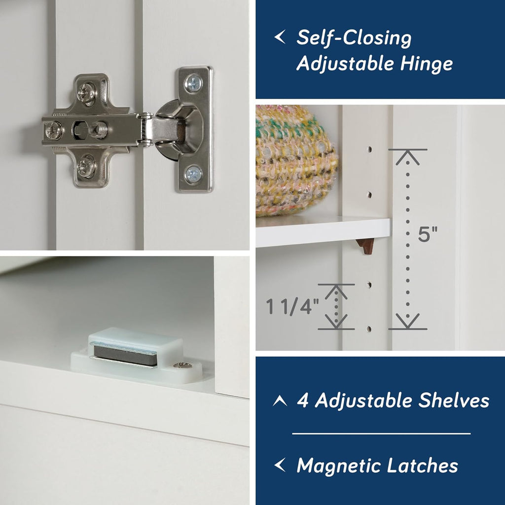 Sauder Select Storage Cabinet/ Pantry cabinets, White finish