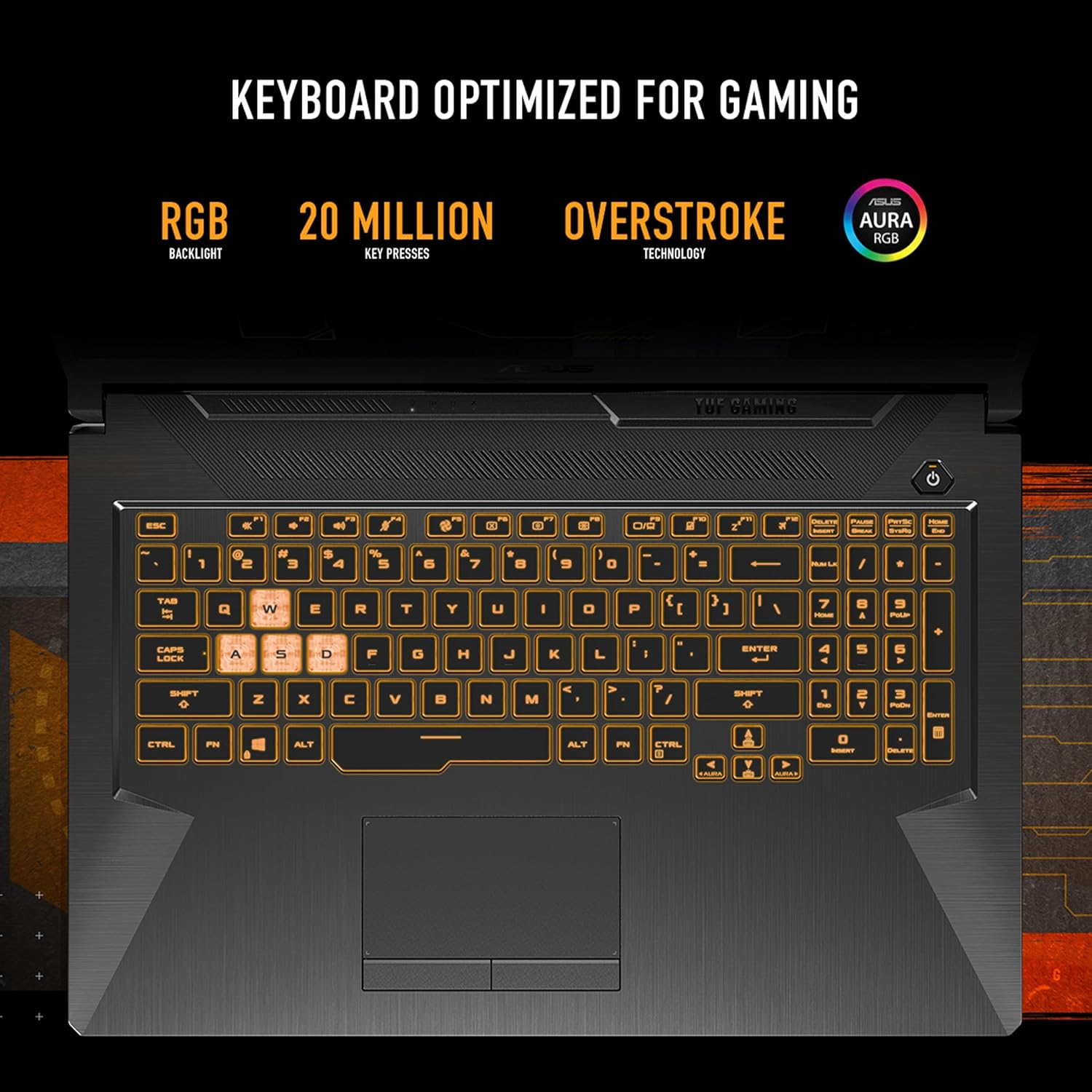 ASUS TUF Gaming A17 (2023) Gaming Laptop, 17.3” FHD 144Hz IPS-Level Display, NVIDIA® GeForce RTX™ 2050, AMD® Ryzen™ 5 7535HS, 86GB DDR5, 512GB PCIe Gen4 SSD, Wi-Fi 6, Windows 11, FA706NF-RS51