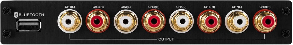 Dayton Audio DSP-408 4 Input 8 Output DSP Digital Signal Processor with Built in EQ Crossovers, Time Alignment, and in-Put/Output Mixing for Home and car Audio