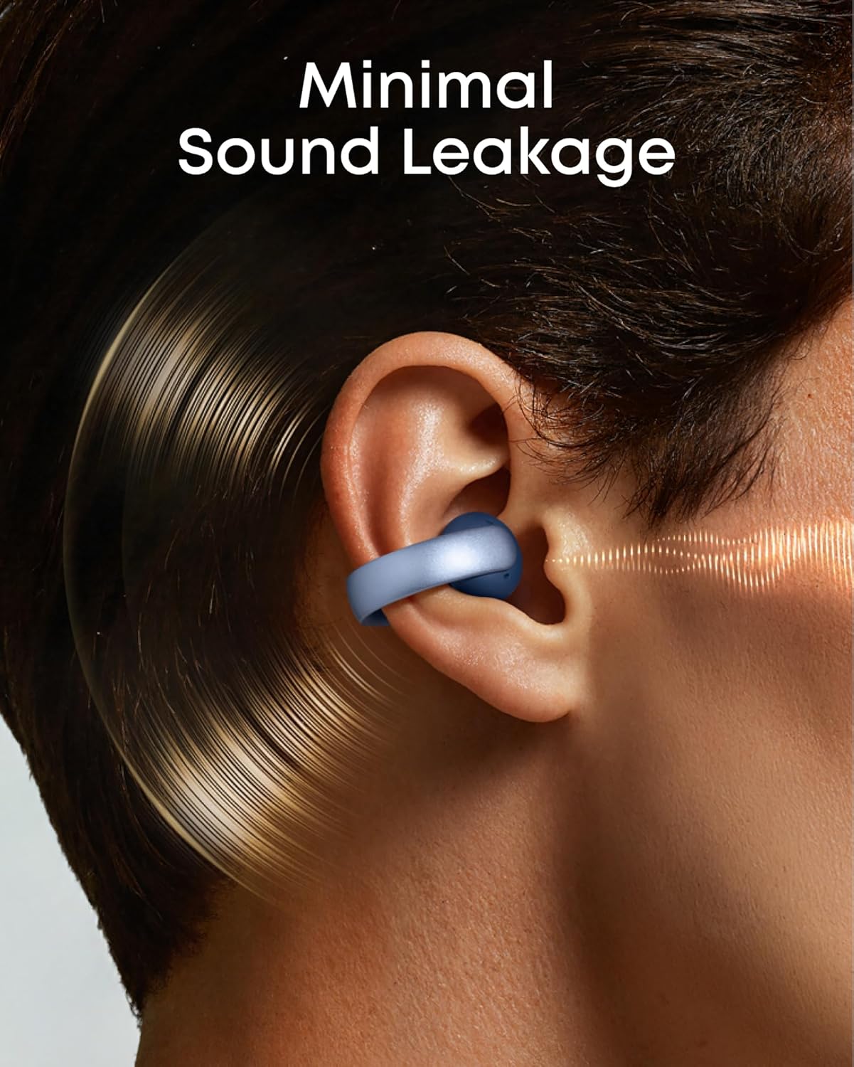 Soundcore AeroClip by Anker, Open-Ear Earbuds, Clip-On Headphones, Adaptive Comfort, Clear Calls with 4 Mics and AI, Stable Fit, 12mm Drivers for Powerful Bass, Hi-Res, Open-Ring Design