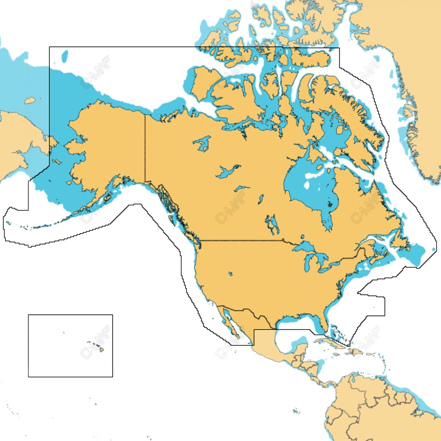 C-MAP Discover North America Lakes US/Canada Map Card for Marine GPS Navigation