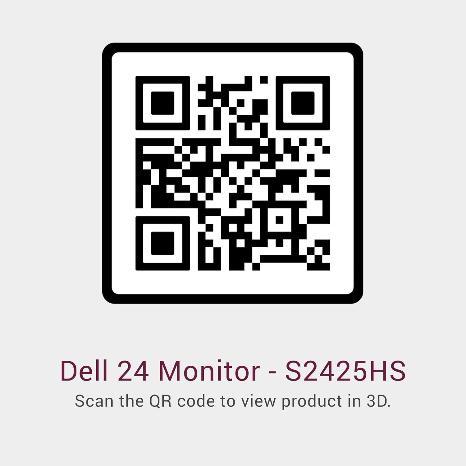 Dell S2425HS Monitor - 23.8 Inch, FHD (1920x1080) Display, 100Hz Refresh Rate 1500:1 Contrast Ratio, TÜV Rheinland Eye Comfort 4 Star, Integrated 2x5W Speaker, Height/Tilt/Swivel/Pivot - Ash White