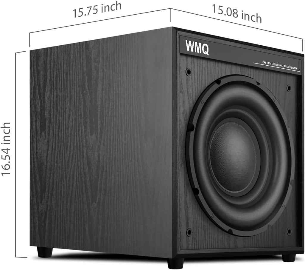 12" Active Home Theater subwoofer, Featuring RCA Input and Output interfaces, 400W RMS, Medium-Density fiberboard Cabinet with Heat Sink, Adjustable Crossover Frequency Range from 15-180 Hz.