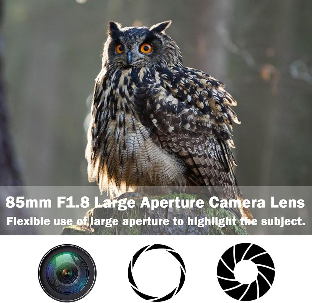85mm f1.8 Portrait Lens EF Lens for Canon, Manual Focus (MF) for Canon EOS Rebel T8i T7i T7 T6 T6s T6i SL3 SL2 90D 80D 77D 4000D EOS-1D X Mark III/II, 5D Mark IV, 6D Mark II etc (EF Mount)