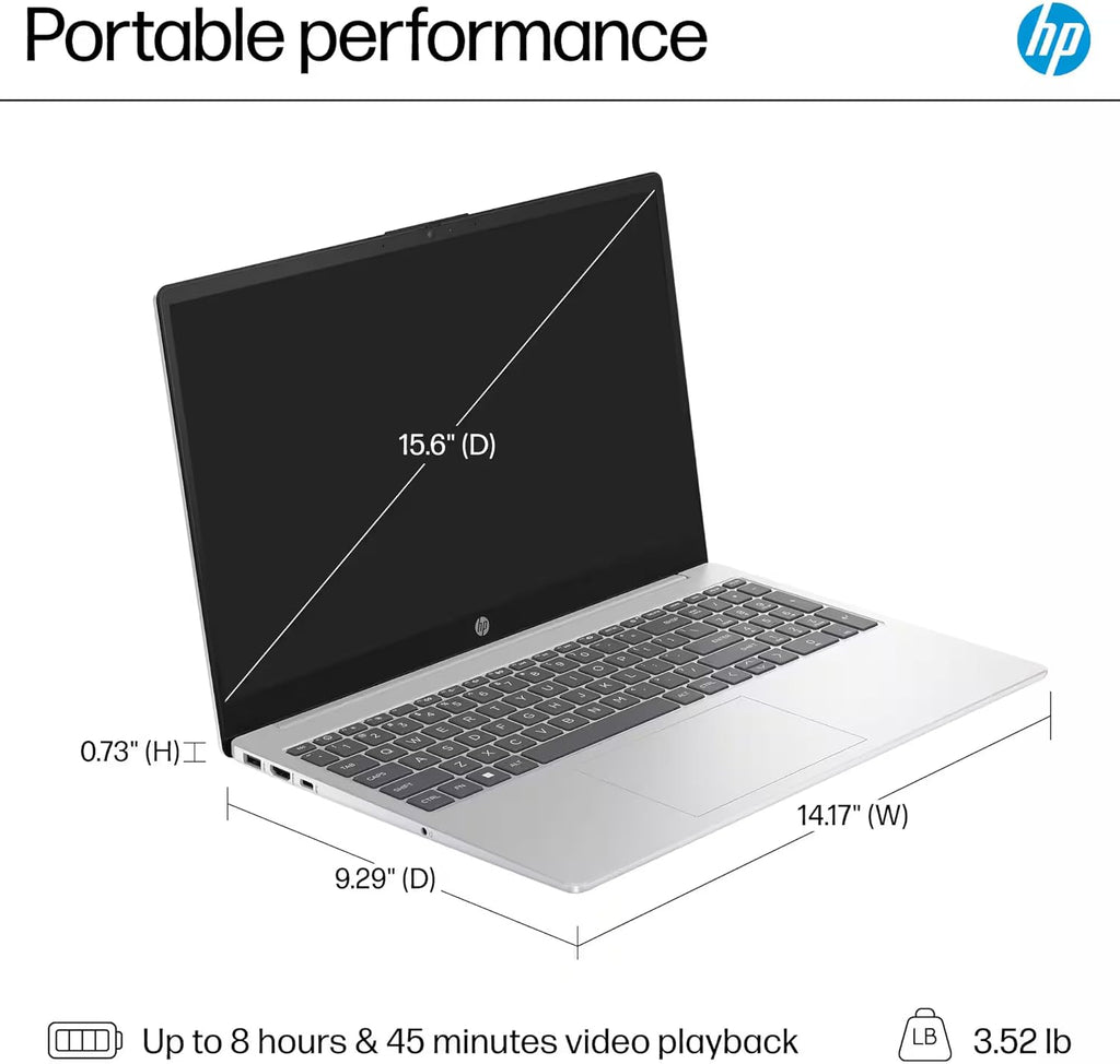 HP 15.6" Touchscreen Pavilion Laptop Computer, 16GB RAM, 1TB Storage (500GB SSD + 500GB Ext), 10-Core Intel i5 Processor, Wi-Fi 6E, Windows 11 Pro with Lifetime Microsoft Office, MarxsolAccessory