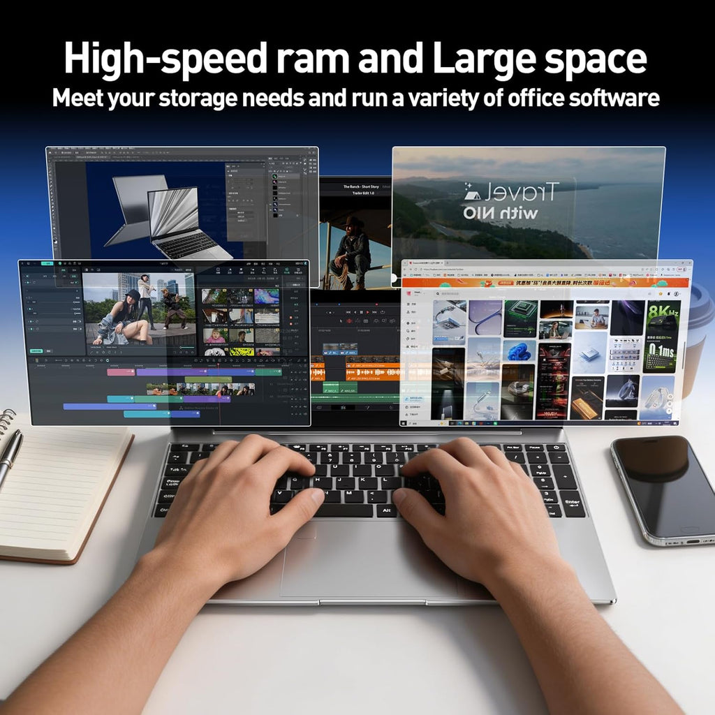 2026 Latest 15.6'' for Windows 11 Laptop Computer, Core i3-7020U Laptop 8GB RAM 256GB SSD, 32GB+2TB Expandable, FHD IPS Display & Backlit Keyboard, Fingerprint Unlock, Office, Wi-Fi, BT5.2, HDMI, USB