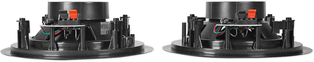 Rockville HC85 8-in 700-Watt in-Ceiling Home Theater Speakers 8-Ohm Black, Polypropylene Cone, Mylar Dome Tweeter, Paintable Grills, 4-Piece