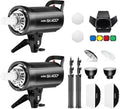 Godox 2* SK400ii 800Ws Studio Strobe Flash Lighting Kit:2 Pack SK400II Monolight with Bowens Mount for Photography and Studio Video Shooting with Light Stand,Softbox,Umbrella,Reflector,Barn Door...