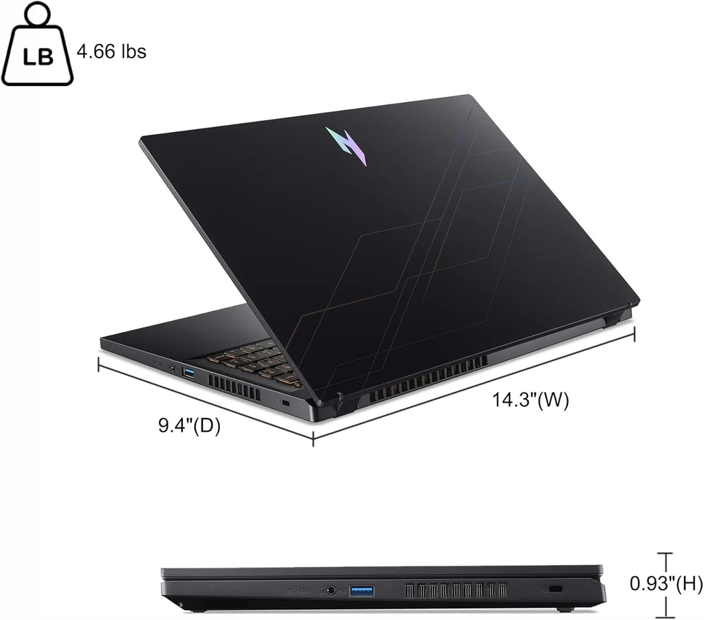 acer Nitro V 15 Gaming Laptop 15.6" FHD IPS 165Hz Intel 8-core i5-13420H 16GB DDR4 512GB SSD GeForce RTX 5050 GDDR7 DLSS4 (Up to 440 AI Tops) Backlit Thunderbolt WiFi6 Win11Pro ICP Hub
