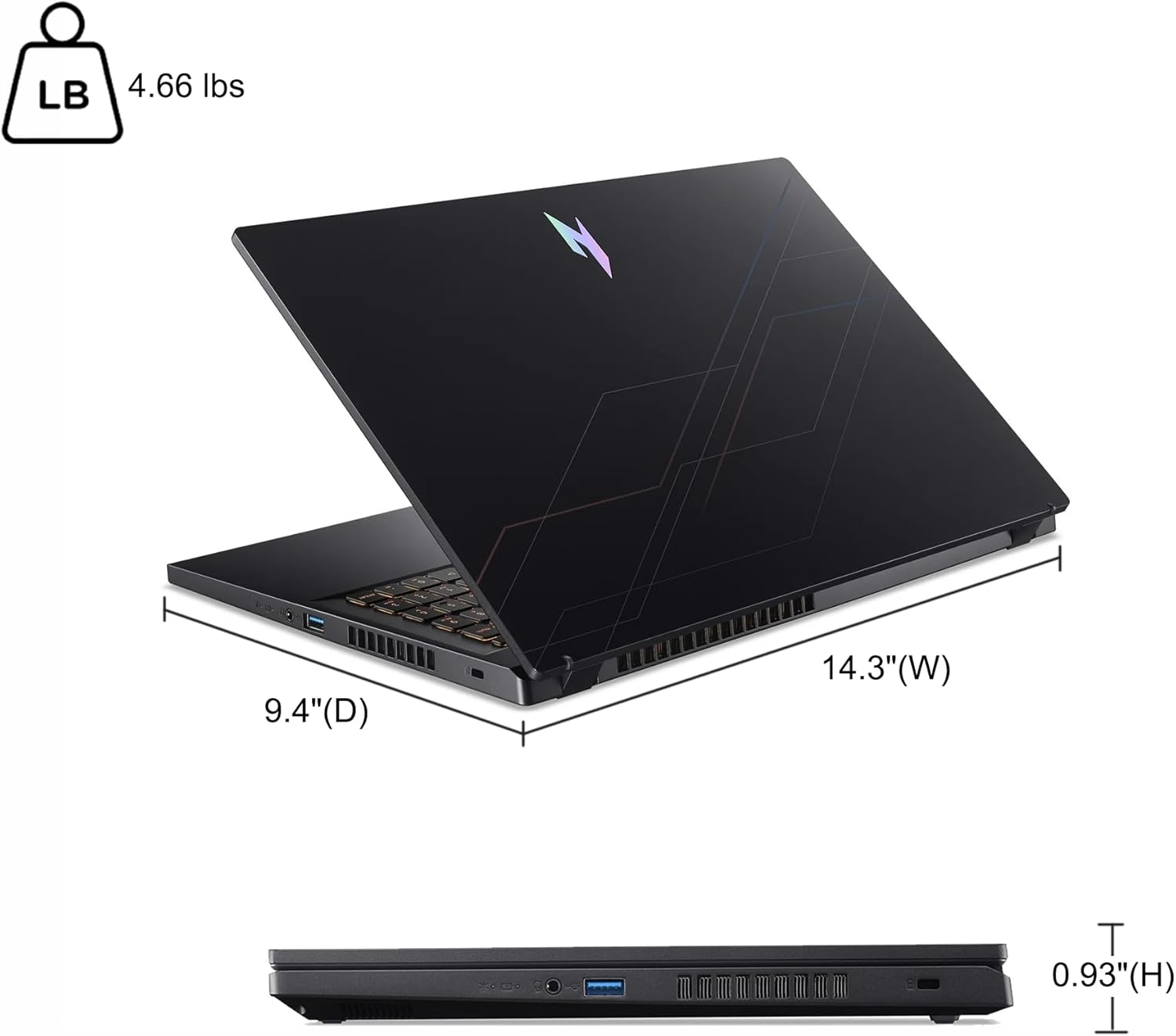 acer Nitro V 15 Gaming Laptop 15.6" FHD IPS 165Hz Intel 8-core i5-13420H 16GB DDR4 512GB SSD GeForce RTX 5050 GDDR7 DLSS4 (Up to 440 AI Tops) Backlit Thunderbolt WiFi6 Win11Pro ICP Hub