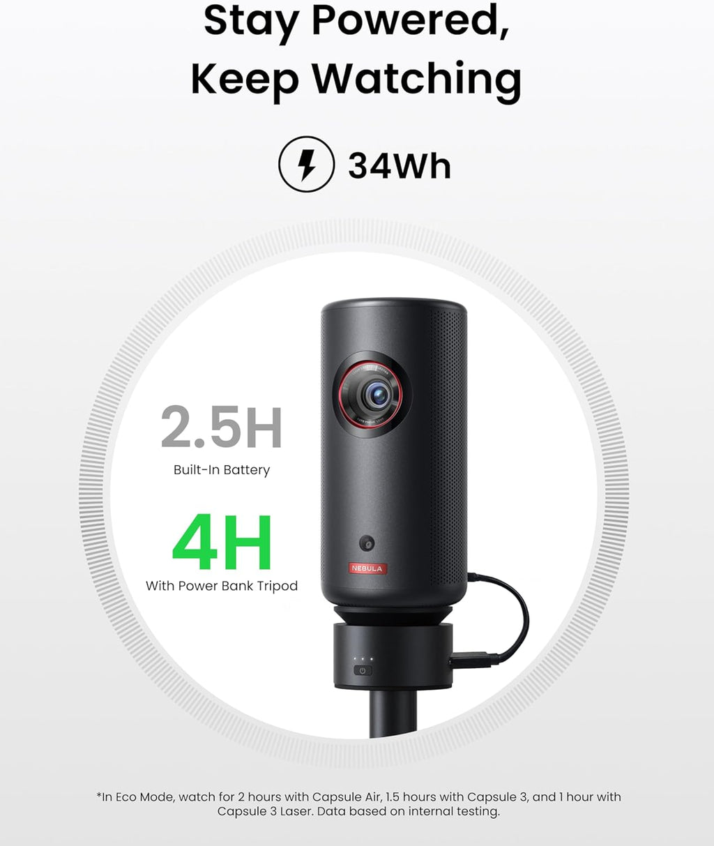Nebula Capsule 3 With Nebula Capsule Battery Tripod(Black)