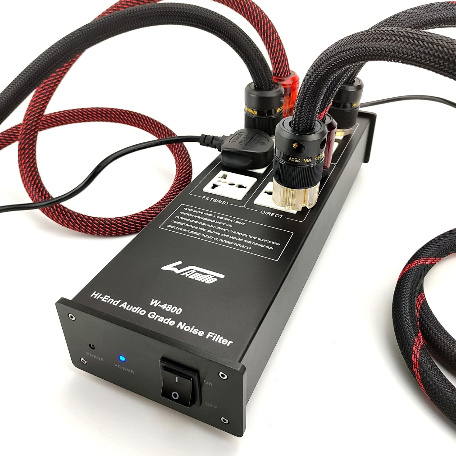 WAudio AC Noise Power Filter - Line Conditioner Power Purifier Surge Protector with Universal Outlets