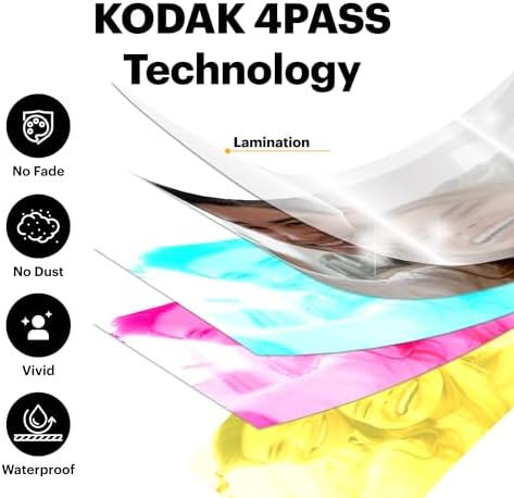 KODAK Mini 2 Retro 2x3" Portable Photo Printer, 98 Sheets, Bluetooth Smartphone Printer for iPhone & Android, Instant Color Prints, 4PASS Dye Sublimation, Black