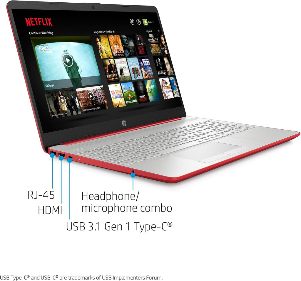 HP Pavilion Intel Pentium Silver N5000 4GB 128GB SSD Windows 10 Laptop Red