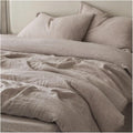 Natural Health Cotton and Linen Bedding Set Plain Color Super Soft Breathable Double Queen King Duvet Cover Bed Sheet Pillowcase,Bedding