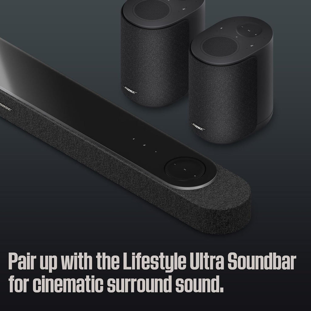 Bose New Lifestyle Ultra Speaker, Wireless Home Speaker, TrueSpatial Audio, CleanBass, AirPlay & Google Cast, Black