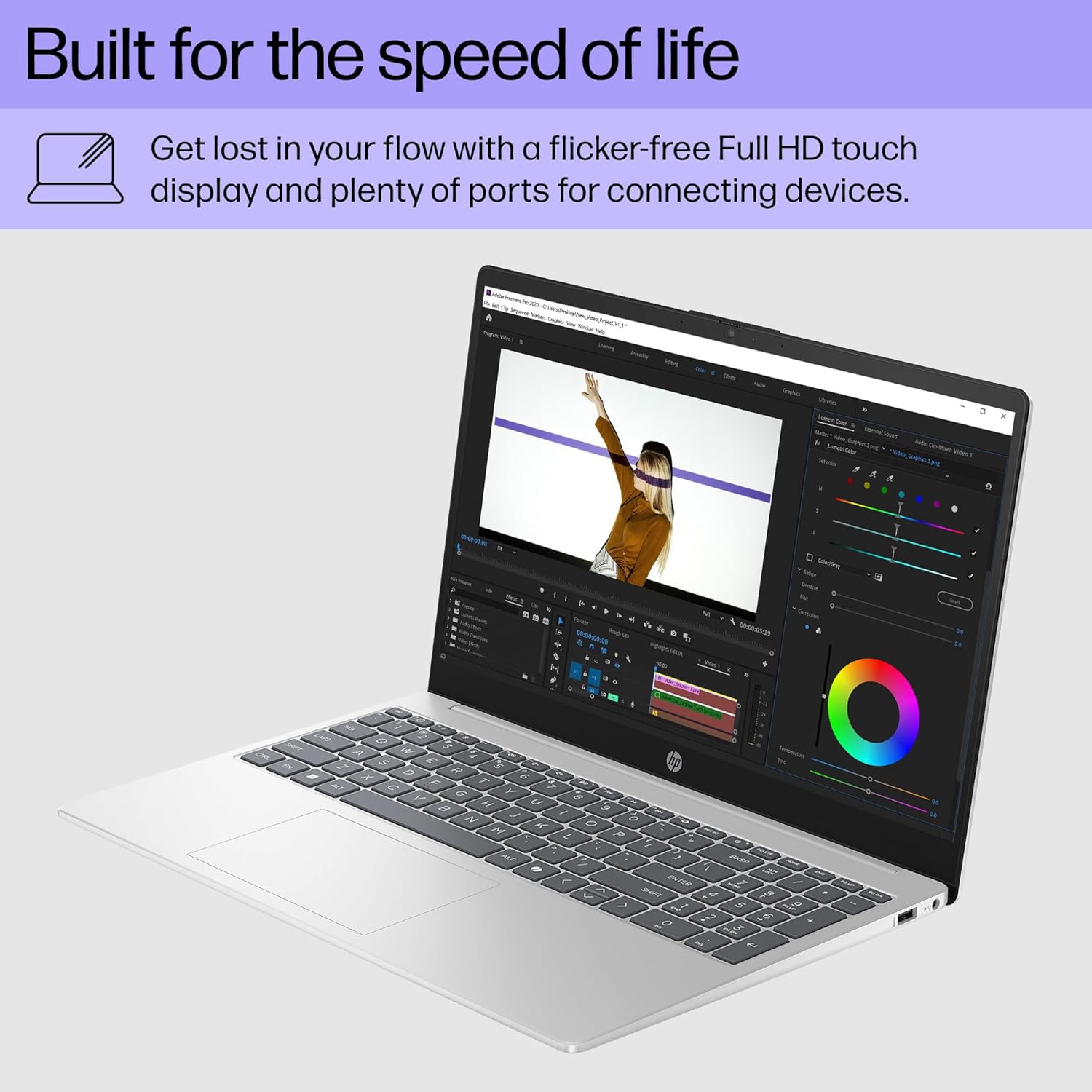 HP 15.6" FHD Touchscreen Laptop 2026, Intel i5-1334U, 8GB RAM, 512GB SSD, Long Battery Life, Portable for Students & Business, Office 365, Numeric Keypad, Fast Charge, Windows 11 Home, Silver