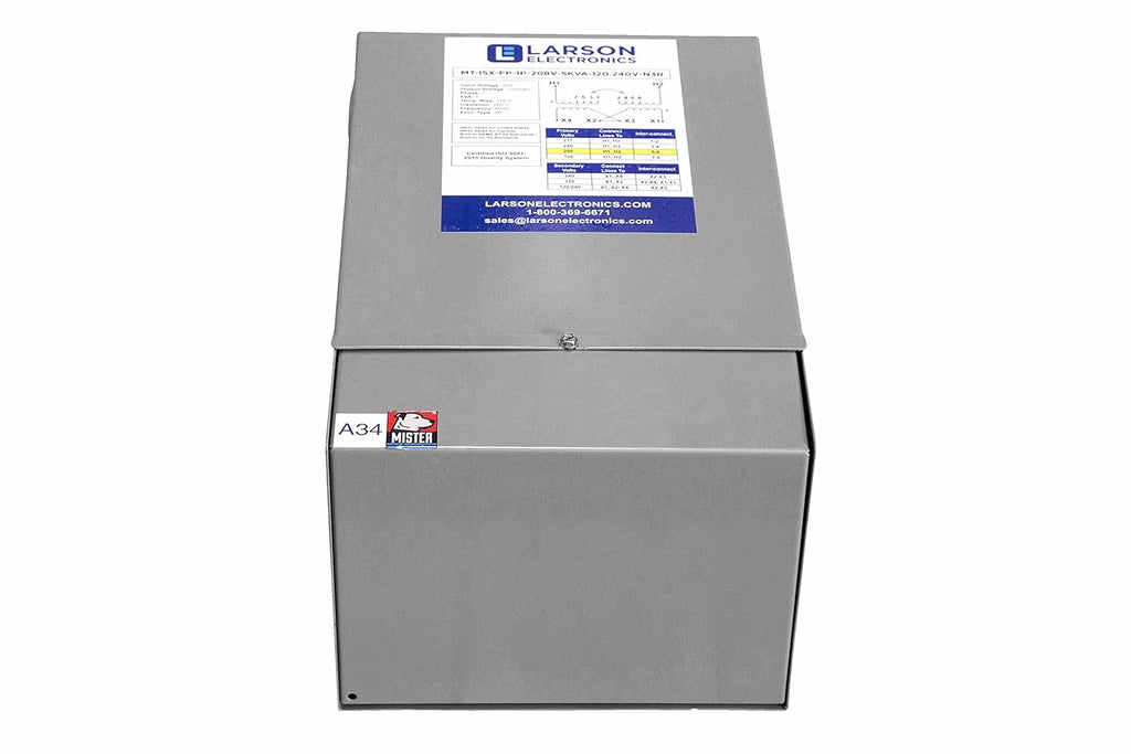 1 kVA Isolation Transformer - 480V Primary - 208V Secondary - NEMA 3R - Fully Potted - 1 Phase